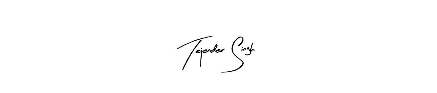 Arty Signature is a professional signature style that is perfect for those who want to add a touch of class to their signature. It is also a great choice for those who want to make their signature more unique. Get Tejender Singh name to fancy signature for free. Tejender Singh signature style 8 images and pictures png