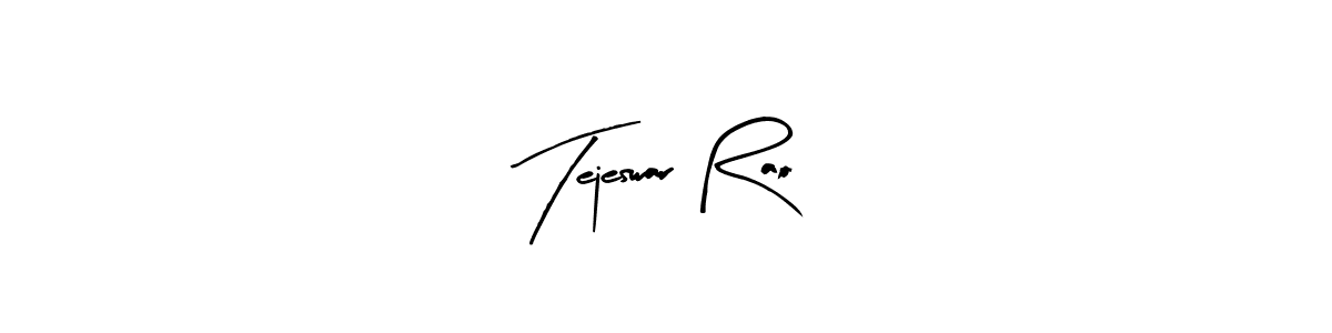 The best way (Arty Signature) to make a short signature is to pick only two or three words in your name. The name Tejeswar Rao include a total of six letters. For converting this name. Tejeswar Rao signature style 8 images and pictures png