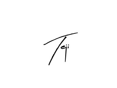 Arty Signature is a professional signature style that is perfect for those who want to add a touch of class to their signature. It is also a great choice for those who want to make their signature more unique. Get Teji name to fancy signature for free. Teji signature style 8 images and pictures png