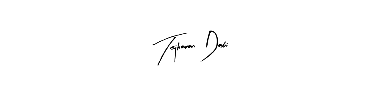 Make a beautiful signature design for name Tejkaran Dabi. With this signature (Arty Signature) style, you can create a handwritten signature for free. Tejkaran Dabi signature style 8 images and pictures png