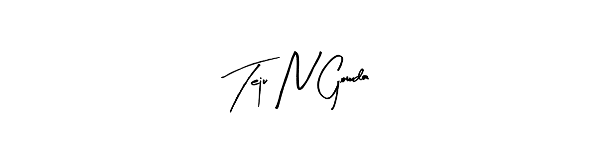 It looks lik you need a new signature style for name Teju N Gowda. Design unique handwritten (Arty Signature) signature with our free signature maker in just a few clicks. Teju N Gowda signature style 8 images and pictures png