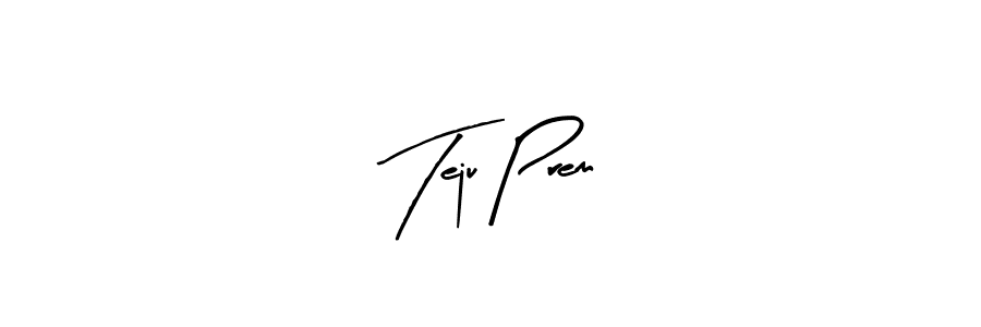 Arty Signature is a professional signature style that is perfect for those who want to add a touch of class to their signature. It is also a great choice for those who want to make their signature more unique. Get Teju Prem name to fancy signature for free. Teju Prem signature style 8 images and pictures png