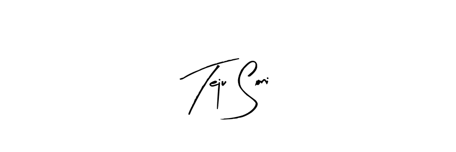 The best way (Arty Signature) to make a short signature is to pick only two or three words in your name. The name Teju Soni include a total of six letters. For converting this name. Teju Soni signature style 8 images and pictures png