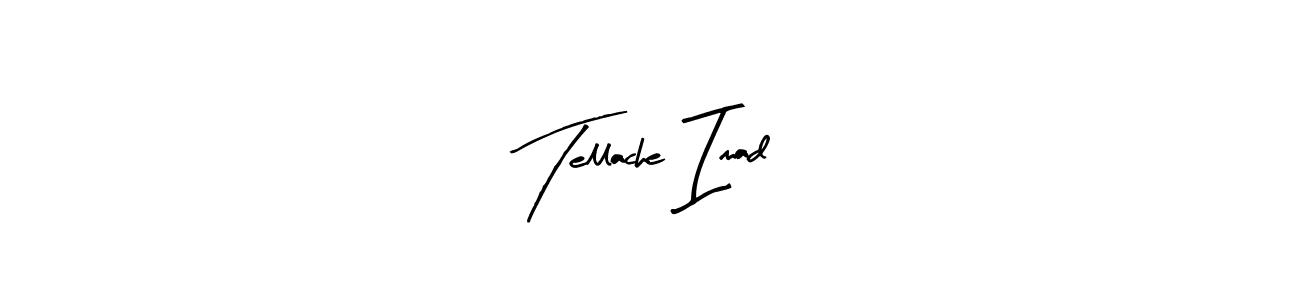 Also You can easily find your signature by using the search form. We will create Tellache Imad name handwritten signature images for you free of cost using Arty Signature sign style. Tellache Imad signature style 8 images and pictures png