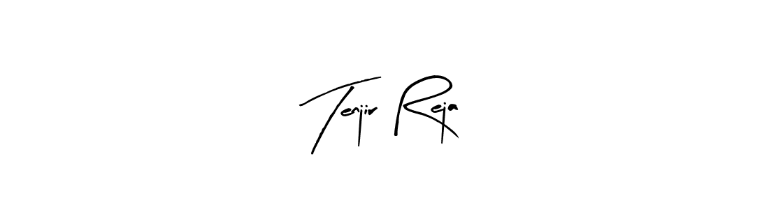 Arty Signature is a professional signature style that is perfect for those who want to add a touch of class to their signature. It is also a great choice for those who want to make their signature more unique. Get Tenjir Reja name to fancy signature for free. Tenjir Reja signature style 8 images and pictures png