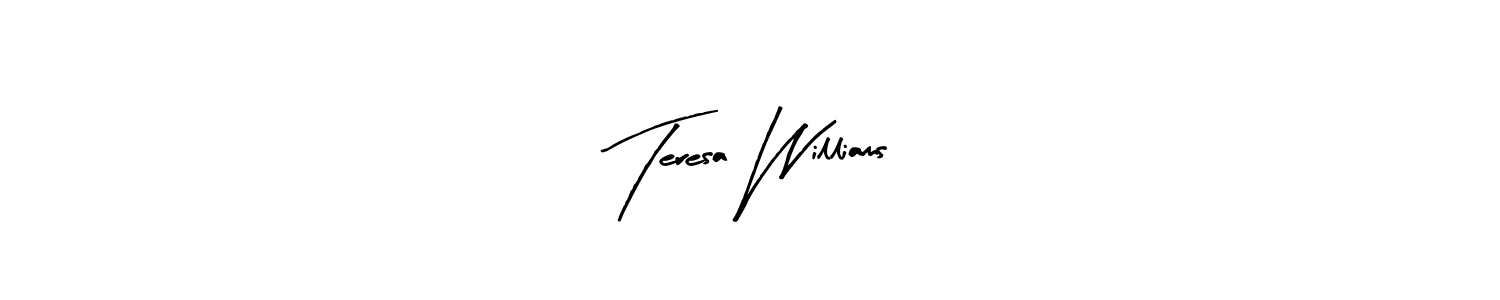Similarly Arty Signature is the best handwritten signature design. Signature creator online .You can use it as an online autograph creator for name Teresa Williams. Teresa Williams signature style 8 images and pictures png