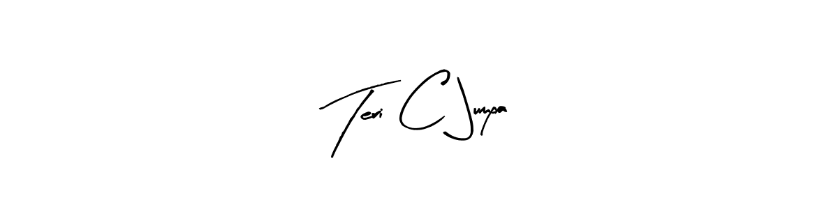 Teri C Jumpa stylish signature style. Best Handwritten Sign (Arty Signature) for my name. Handwritten Signature Collection Ideas for my name Teri C Jumpa. Teri C Jumpa signature style 8 images and pictures png