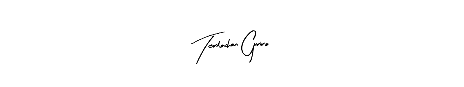 Use a signature maker to create a handwritten signature online. With this signature software, you can design (Arty Signature) your own signature for name Terlochan Guriro. Terlochan Guriro signature style 8 images and pictures png