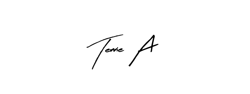 Also You can easily find your signature by using the search form. We will create Terrie A name handwritten signature images for you free of cost using Arty Signature sign style. Terrie A signature style 8 images and pictures png