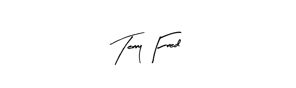 The best way (Arty Signature) to make a short signature is to pick only two or three words in your name. The name Terry Fred include a total of six letters. For converting this name. Terry Fred signature style 8 images and pictures png