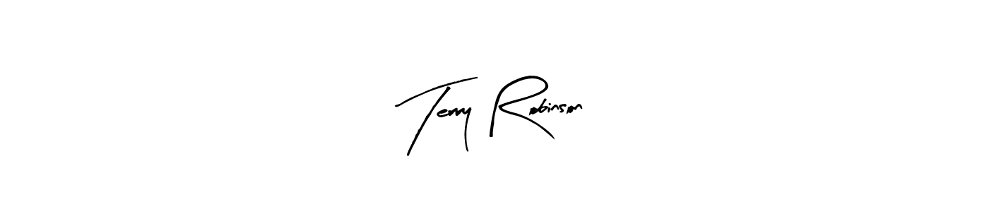 How to make Terry Robinson name signature. Use Arty Signature style for creating short signs online. This is the latest handwritten sign. Terry Robinson signature style 8 images and pictures png