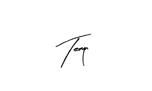 Create a beautiful signature design for name Teryn. With this signature (Arty Signature) fonts, you can make a handwritten signature for free. Teryn signature style 8 images and pictures png
