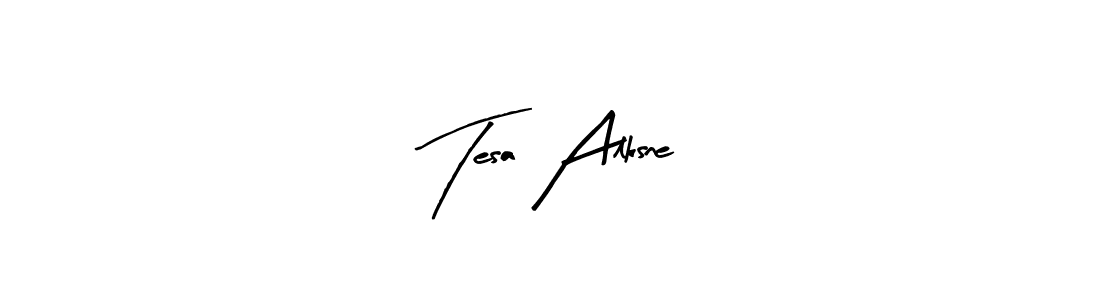 How to make Tesa Alksne signature? Arty Signature is a professional autograph style. Create handwritten signature for Tesa Alksne name. Tesa Alksne signature style 8 images and pictures png