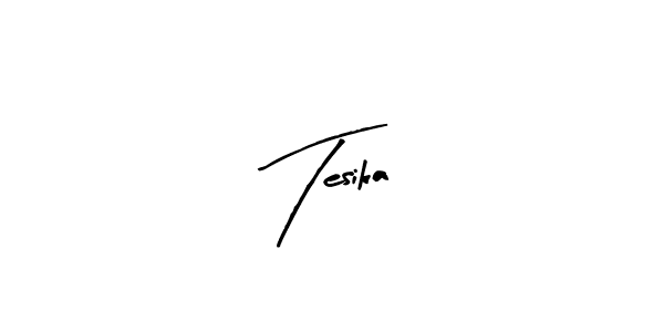 How to make Tesika name signature. Use Arty Signature style for creating short signs online. This is the latest handwritten sign. Tesika signature style 8 images and pictures png