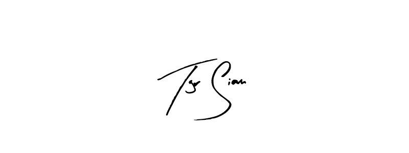 Arty Signature is a professional signature style that is perfect for those who want to add a touch of class to their signature. It is also a great choice for those who want to make their signature more unique. Get Tgr Siam name to fancy signature for free. Tgr Siam signature style 8 images and pictures png