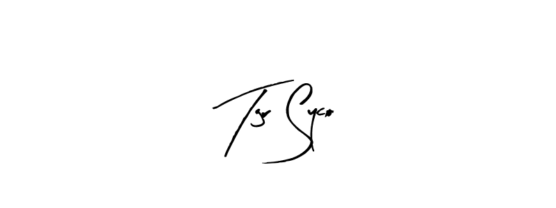 if you are searching for the best signature style for your name Tgr Syco. so please give up your signature search. here we have designed multiple signature styles  using Arty Signature. Tgr Syco signature style 8 images and pictures png