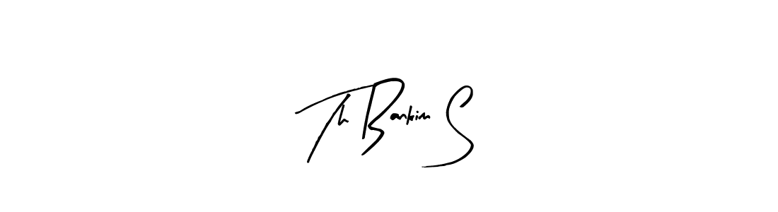 The best way (Arty Signature) to make a short signature is to pick only two or three words in your name. The name Th Bankim S include a total of six letters. For converting this name. Th Bankim S signature style 8 images and pictures png
