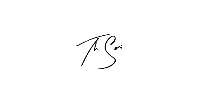 Arty Signature is a professional signature style that is perfect for those who want to add a touch of class to their signature. It is also a great choice for those who want to make their signature more unique. Get Th Soni name to fancy signature for free. Th Soni signature style 8 images and pictures png