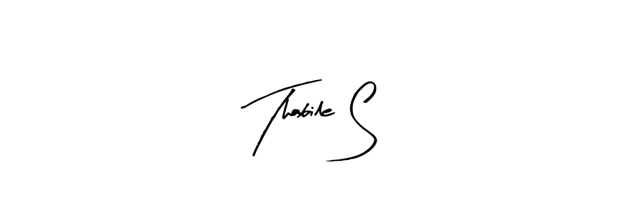The best way (Arty Signature) to make a short signature is to pick only two or three words in your name. The name Thabile S include a total of six letters. For converting this name. Thabile S signature style 8 images and pictures png