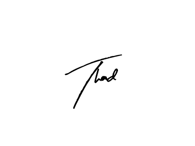 Arty Signature is a professional signature style that is perfect for those who want to add a touch of class to their signature. It is also a great choice for those who want to make their signature more unique. Get Thad name to fancy signature for free. Thad signature style 8 images and pictures png