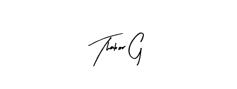Design your own signature with our free online signature maker. With this signature software, you can create a handwritten (Arty Signature) signature for name Thakor G. Thakor G signature style 8 images and pictures png