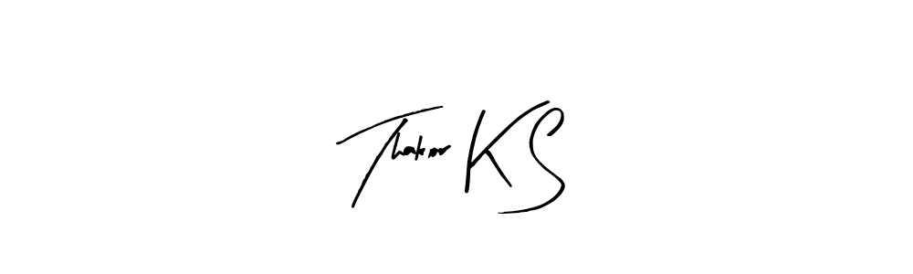 Arty Signature is a professional signature style that is perfect for those who want to add a touch of class to their signature. It is also a great choice for those who want to make their signature more unique. Get Thakor K S name to fancy signature for free. Thakor K S signature style 8 images and pictures png