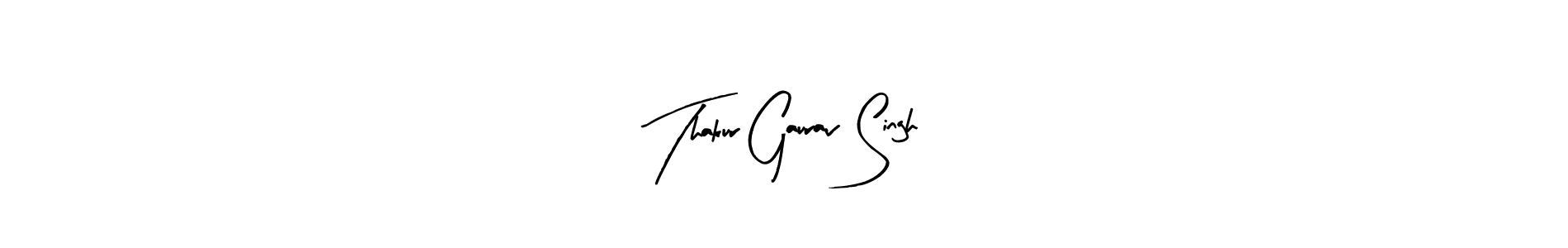 Design your own signature with our free online signature maker. With this signature software, you can create a handwritten (Arty Signature) signature for name Thakur Gaurav Singh. Thakur Gaurav Singh signature style 8 images and pictures png
