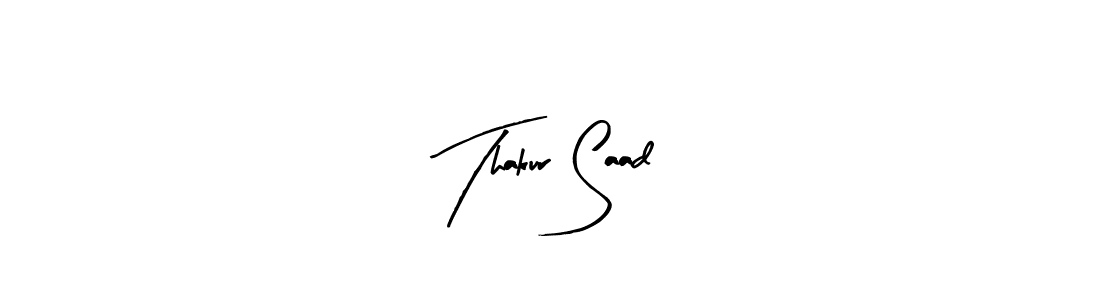 Design your own signature with our free online signature maker. With this signature software, you can create a handwritten (Arty Signature) signature for name Thakur Saad. Thakur Saad signature style 8 images and pictures png