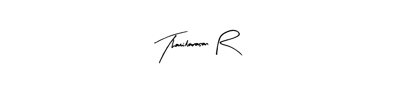 You can use this online signature creator to create a handwritten signature for the name Thamilarasan R. This is the best online autograph maker. Thamilarasan R signature style 8 images and pictures png