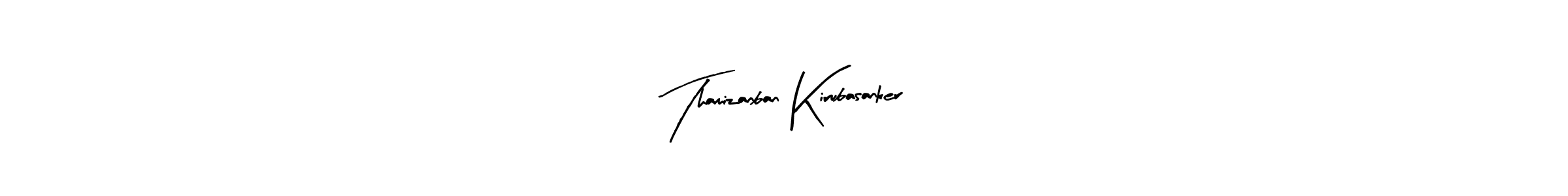 Make a beautiful signature design for name Thamizanban Kirubasanker. With this signature (Arty Signature) style, you can create a handwritten signature for free. Thamizanban Kirubasanker signature style 8 images and pictures png