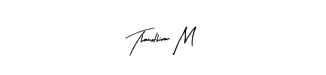 Use a signature maker to create a handwritten signature online. With this signature software, you can design (Arty Signature) your own signature for name Thamothiran M. Thamothiran M signature style 8 images and pictures png