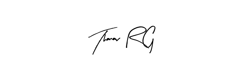 Make a beautiful signature design for name Thanav R G. With this signature (Arty Signature) style, you can create a handwritten signature for free. Thanav R G signature style 8 images and pictures png