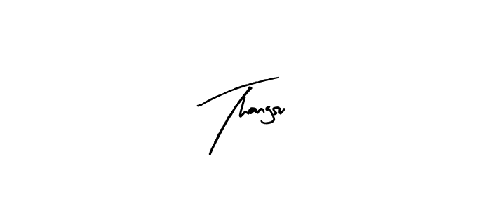 Arty Signature is a professional signature style that is perfect for those who want to add a touch of class to their signature. It is also a great choice for those who want to make their signature more unique. Get Thangsu name to fancy signature for free. Thangsu signature style 8 images and pictures png