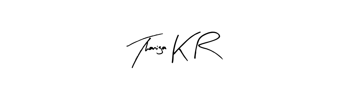 It looks lik you need a new signature style for name Thaniga K R. Design unique handwritten (Arty Signature) signature with our free signature maker in just a few clicks. Thaniga K R signature style 8 images and pictures png