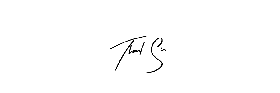 Thant Sin stylish signature style. Best Handwritten Sign (Arty Signature) for my name. Handwritten Signature Collection Ideas for my name Thant Sin. Thant Sin signature style 8 images and pictures png
