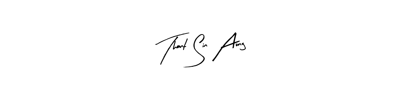 Thant Sin Aung stylish signature style. Best Handwritten Sign (Arty Signature) for my name. Handwritten Signature Collection Ideas for my name Thant Sin Aung. Thant Sin Aung signature style 8 images and pictures png