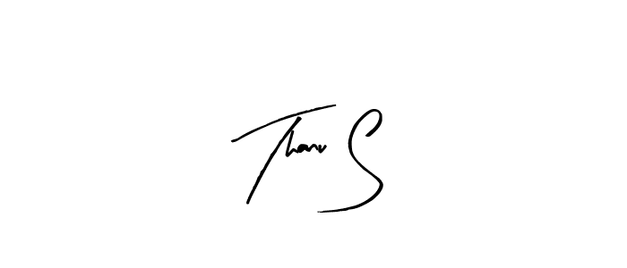 Thanu S stylish signature style. Best Handwritten Sign (Arty Signature) for my name. Handwritten Signature Collection Ideas for my name Thanu S. Thanu S signature style 8 images and pictures png