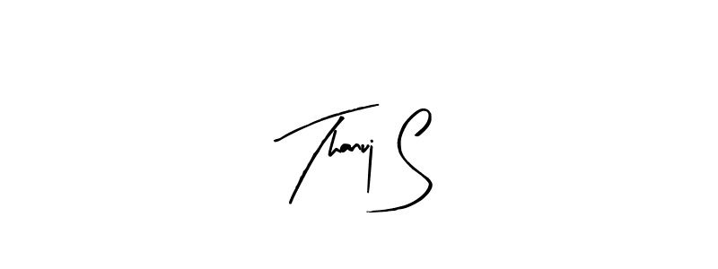 Make a beautiful signature design for name Thanuj S. Use this online signature maker to create a handwritten signature for free. Thanuj S signature style 8 images and pictures png