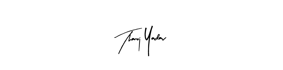 Similarly Arty Signature is the best handwritten signature design. Signature creator online .You can use it as an online autograph creator for name Thanuj Yadav. Thanuj Yadav signature style 8 images and pictures png