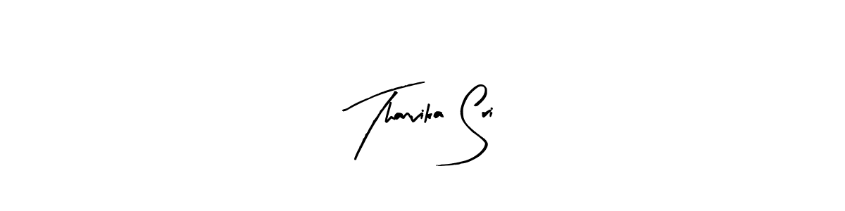 if you are searching for the best signature style for your name Thanvika Sri. so please give up your signature search. here we have designed multiple signature styles  using Arty Signature. Thanvika Sri signature style 8 images and pictures png