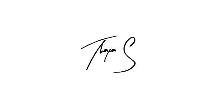 Similarly Arty Signature is the best handwritten signature design. Signature creator online .You can use it as an online autograph creator for name Thapa S. Thapa S signature style 8 images and pictures png