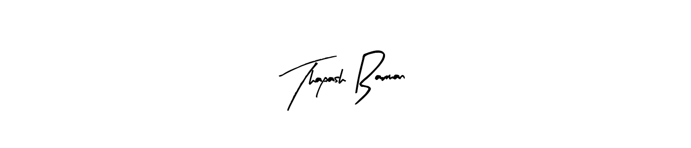 How to make Thapash Barman name signature. Use Arty Signature style for creating short signs online. This is the latest handwritten sign. Thapash Barman signature style 8 images and pictures png
