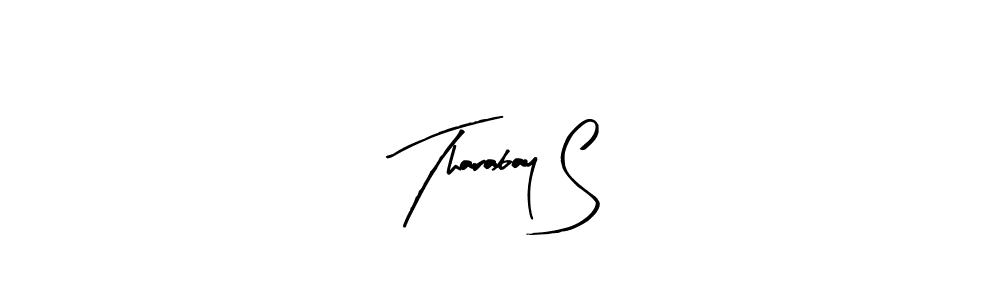 The best way (Arty Signature) to make a short signature is to pick only two or three words in your name. The name Tharabay S include a total of six letters. For converting this name. Tharabay S signature style 8 images and pictures png