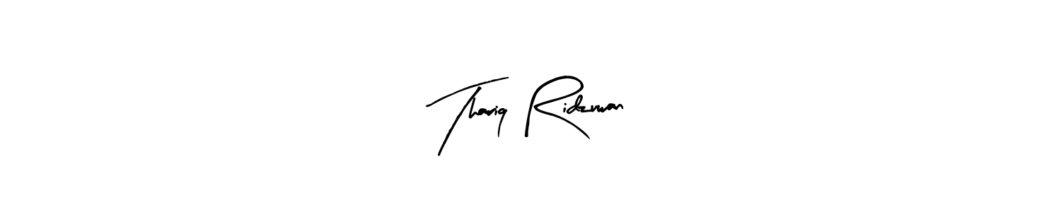 Make a beautiful signature design for name Thariq Ridzuwan. With this signature (Arty Signature) style, you can create a handwritten signature for free. Thariq Ridzuwan signature style 8 images and pictures png