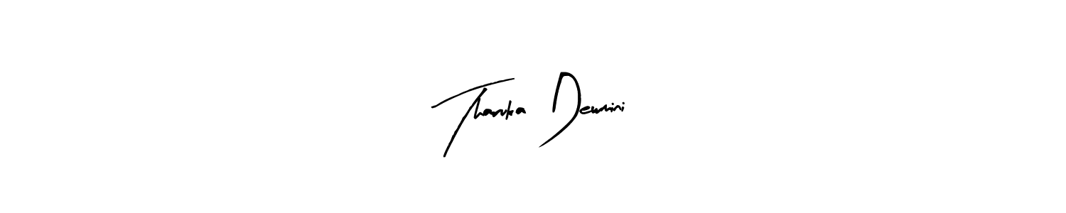 How to make Tharuka Dewmini name signature. Use Arty Signature style for creating short signs online. This is the latest handwritten sign. Tharuka Dewmini signature style 8 images and pictures png