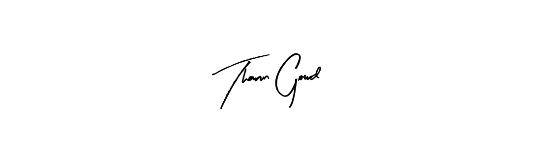 You should practise on your own different ways (Arty Signature) to write your name (Tharun Gowd) in signature. don't let someone else do it for you. Tharun Gowd signature style 8 images and pictures png