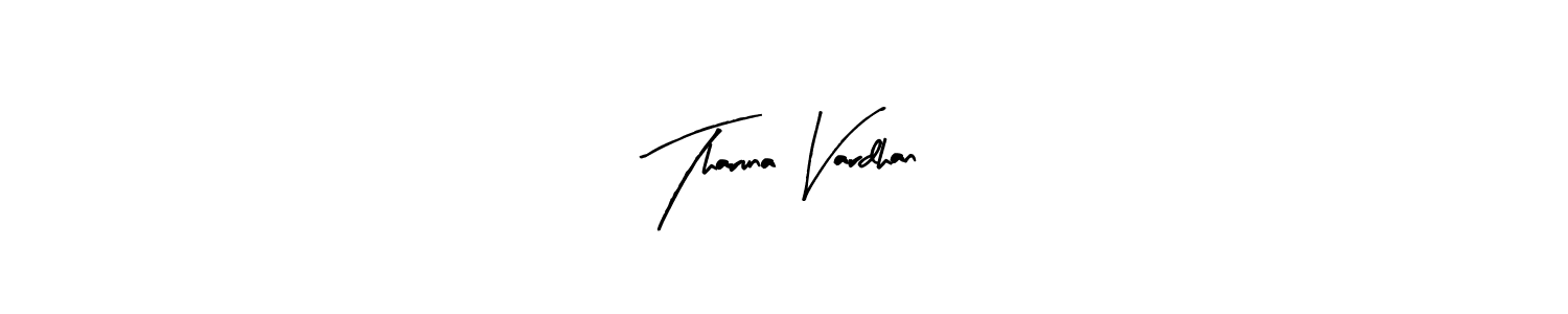 This is the best signature style for the Tharuna Vardhan name. Also you like these signature font (Arty Signature). Mix name signature. Tharuna Vardhan signature style 8 images and pictures png