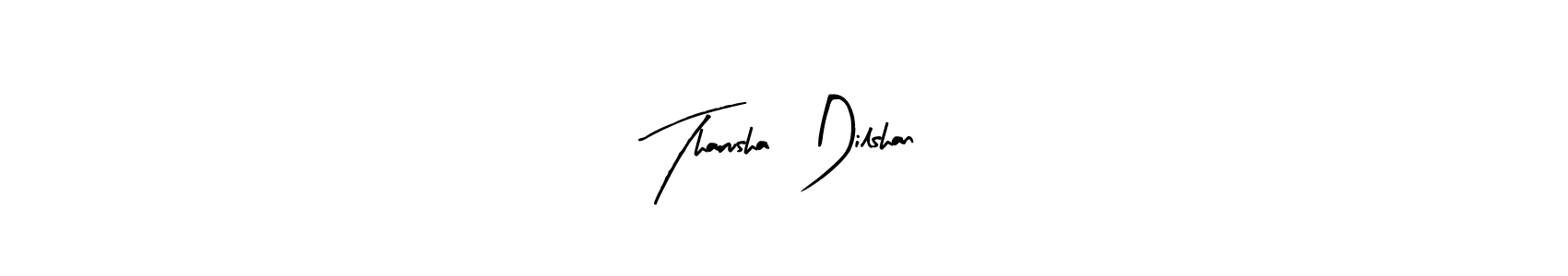 if you are searching for the best signature style for your name Tharusha  Dilshan. so please give up your signature search. here we have designed multiple signature styles  using Arty Signature. Tharusha  Dilshan signature style 8 images and pictures png