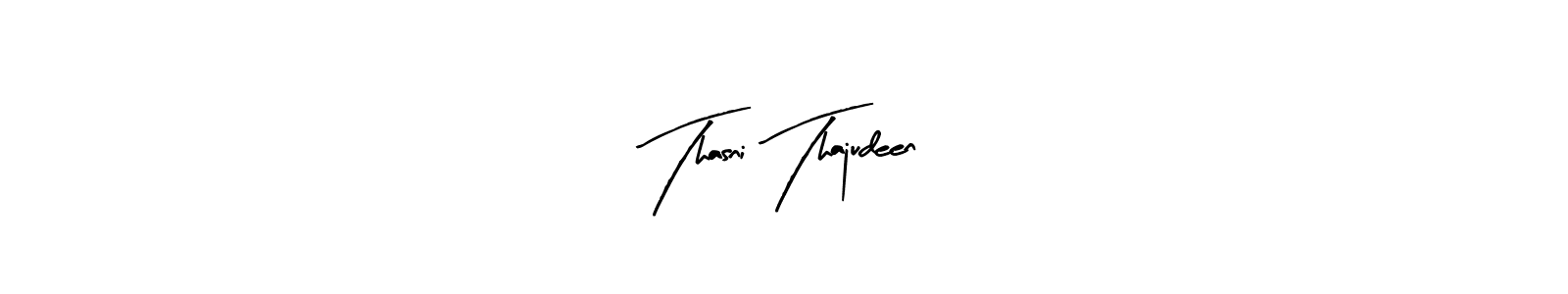 This is the best signature style for the Thasni Thajudeen name. Also you like these signature font (Arty Signature). Mix name signature. Thasni Thajudeen signature style 8 images and pictures png