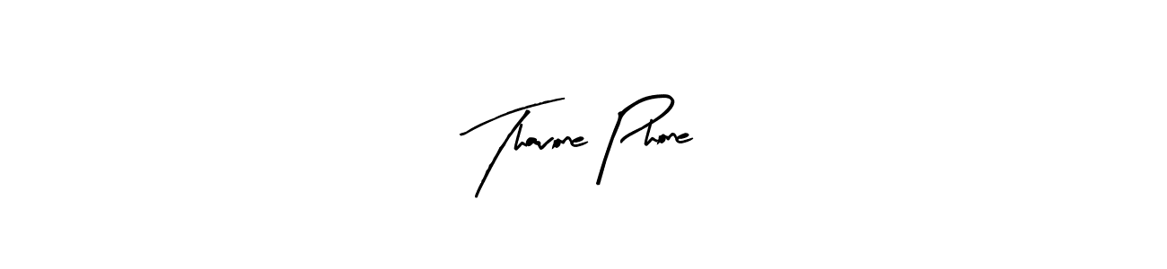 How to make Thavone Phone name signature. Use Arty Signature style for creating short signs online. This is the latest handwritten sign. Thavone Phone signature style 8 images and pictures png